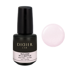 Builder Gel in a bottle "Didier Lab" Milky Pink Glitter, 15ml