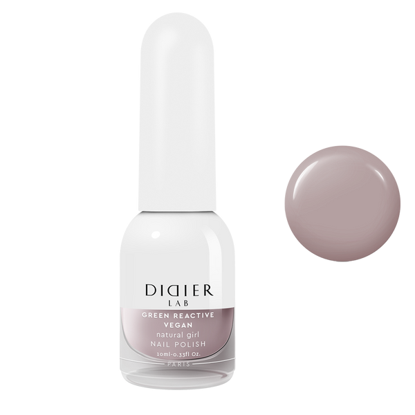 Green reactive, vegan nail polish "Didier Lab", natural girl, 10ml