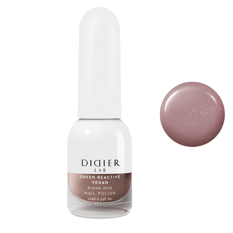 Green reactive, vegan nail polish "Didier Lab", brown mist, 10ml