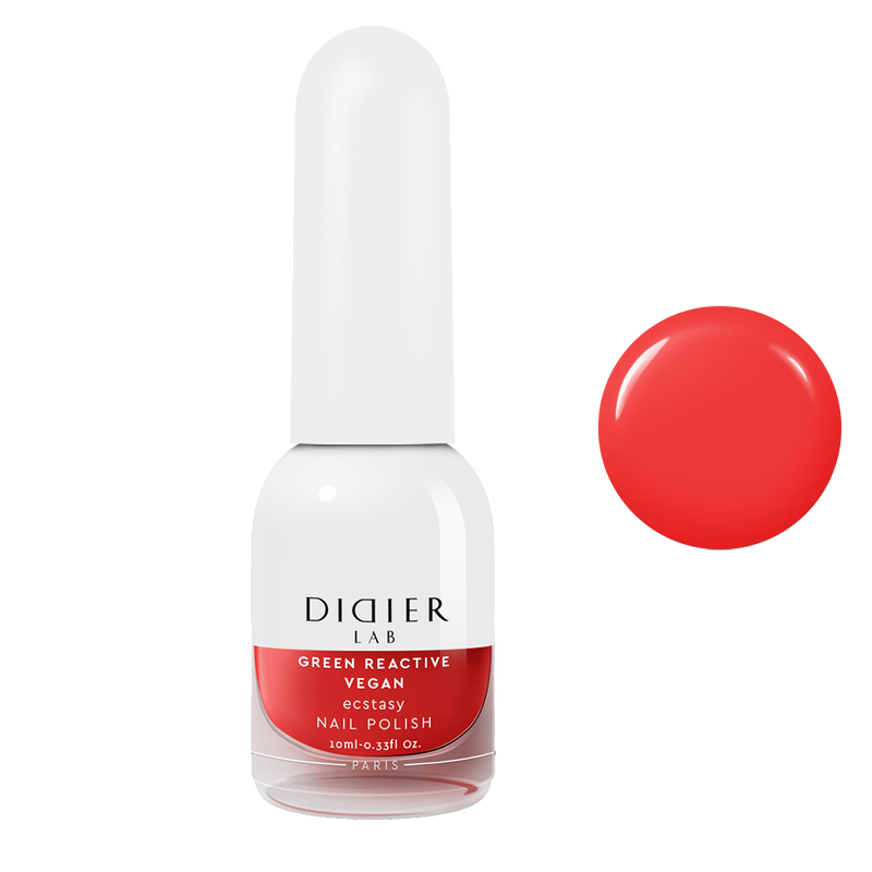 Green reactive, vegan nail polish "Didier Lab", ecstasy, 10ml