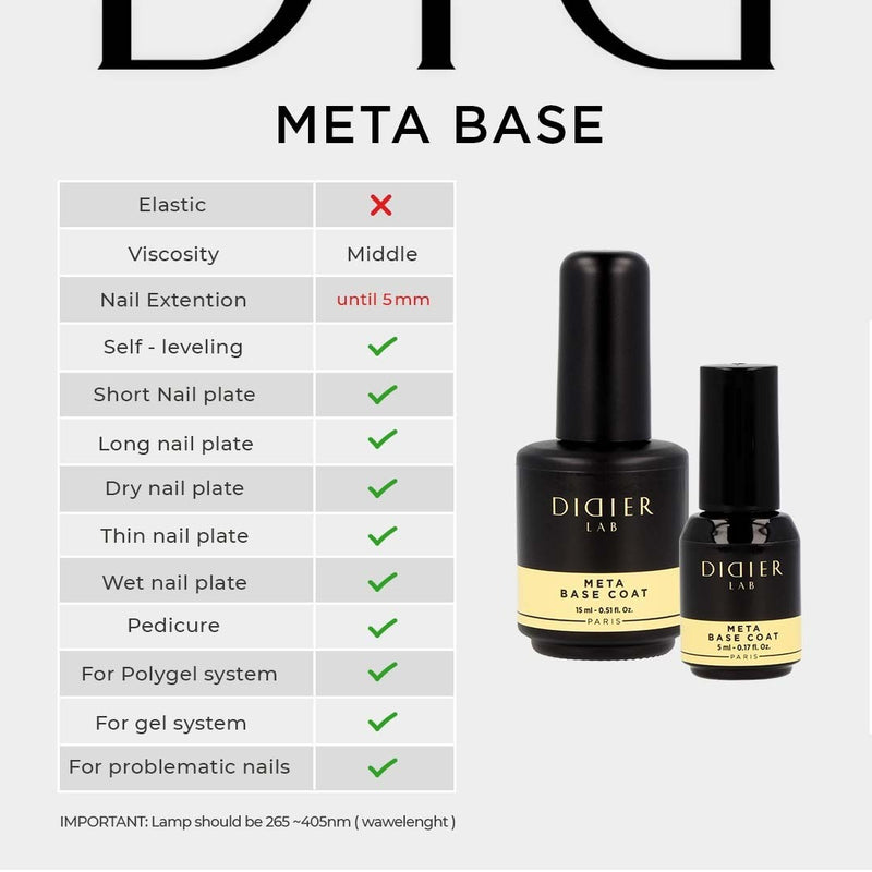 Gel polish Base Coat "Didier Lab", Meta Base